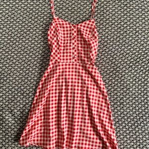 Red gingham dress, plaid checkered picnic, NWOT
